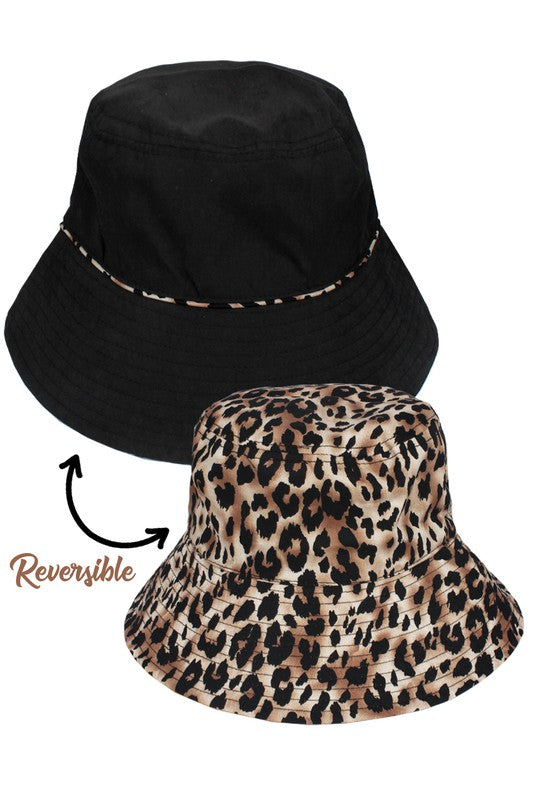 Reversible Leopard Print Bucket